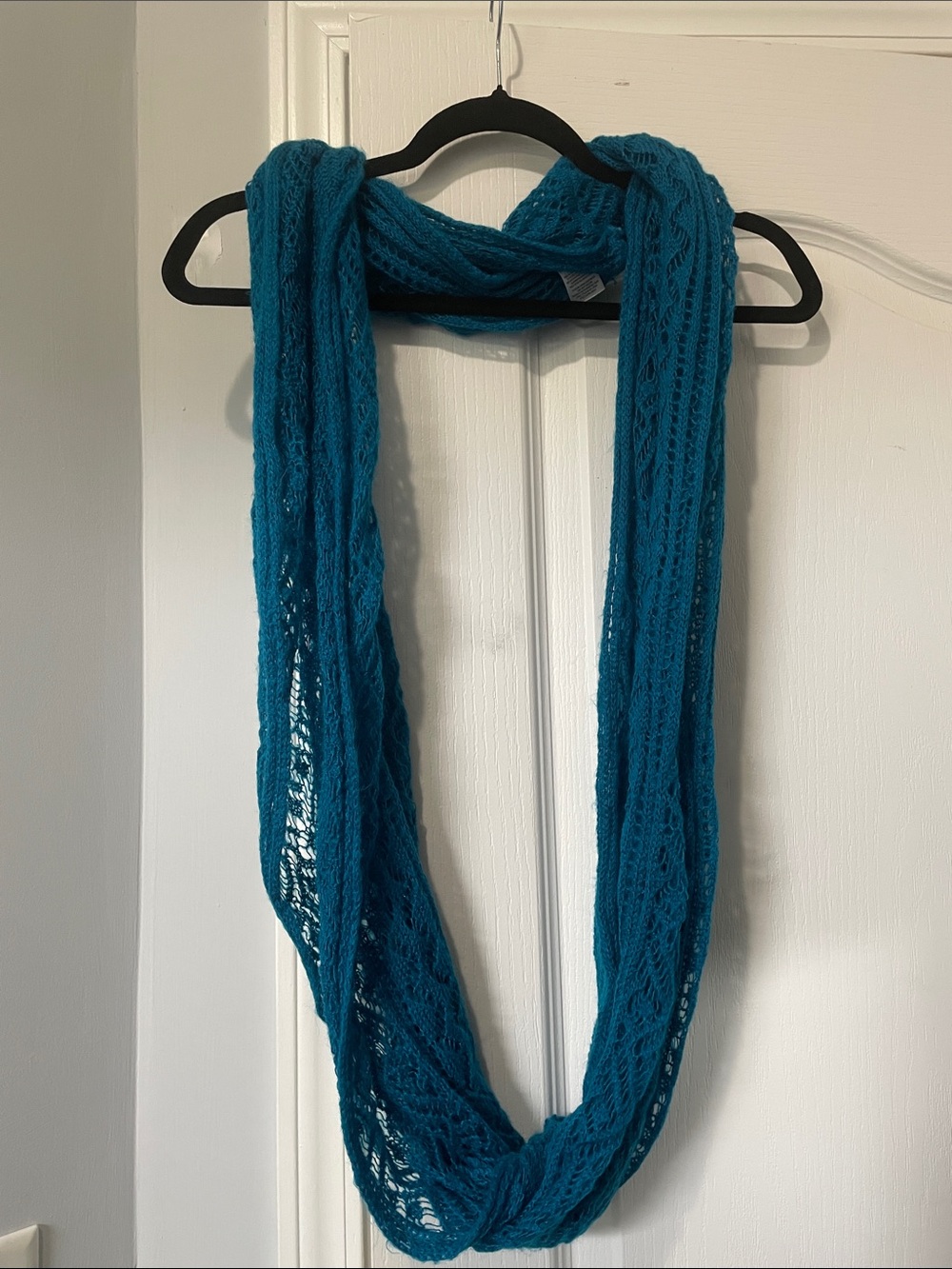 Bright blue Lightweight Knit Infinity Scarf - Women Accessories